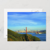 Het Briefkaart van golden gate bridge (Voorkant / Achterkant)