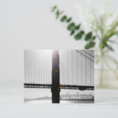 Het Briefkaart van golden gate bridge (Zwart & (Staand voorkant)