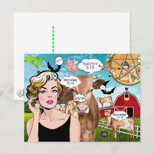 Het Briefkaart van Gossips 2 (Voorkant / Achterkant)