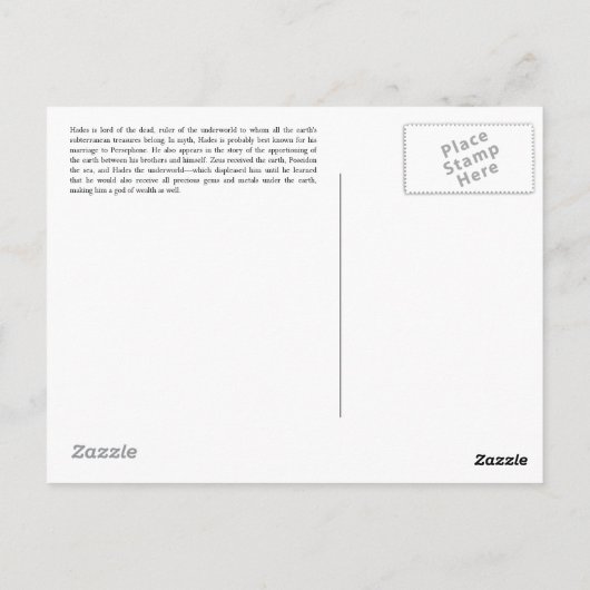 Het Briefkaart van Hades (Achterkant)