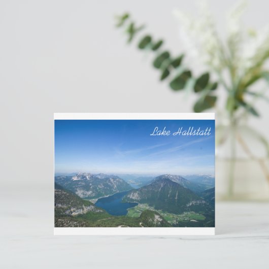 Het Briefkaart van Hallstatt van het meer (Staand voorkant)