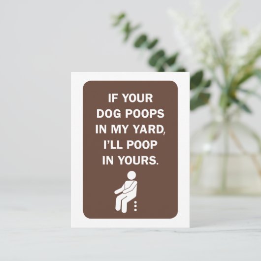 Het Briefkaart van het Achterschip van de hond (Staand voorkant)