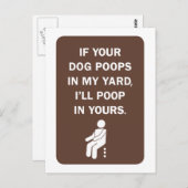 Het Briefkaart van het Achterschip van de hond (Voorkant / Achterkant)