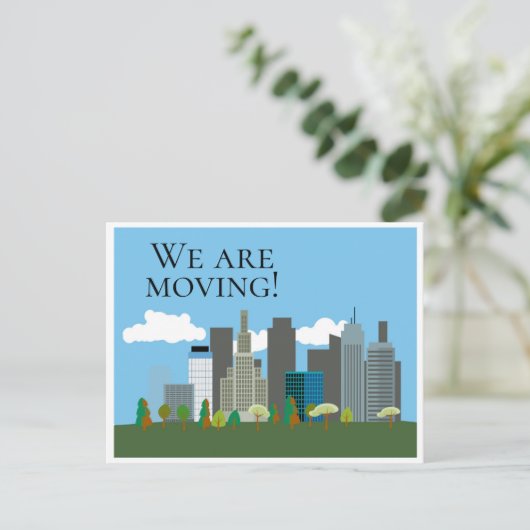 Het Briefkaart van het Adres van de Verandering va (Staand voorkant)