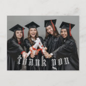 Het briefkaart van het afstuderen dankt u manuscri (Voorkant)