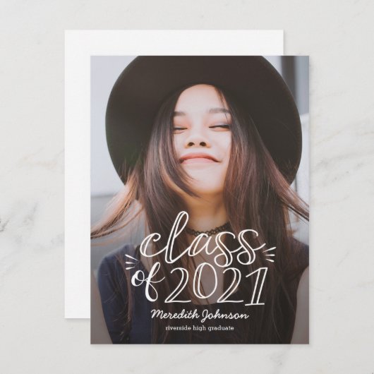 Het Briefkaart van het Afstuderen van het VunManus (Voorkant / Achterkant)