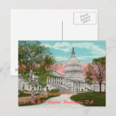 Het  Briefkaart van het Amerikaanse Capitool (Voorkant / Achterkant)