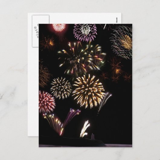 het briefkaart van het ballybunionvuurwerk (Voorkant / Achterkant)