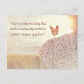 Het briefkaart van het citaat Angst van Mislukking (Voorkant)