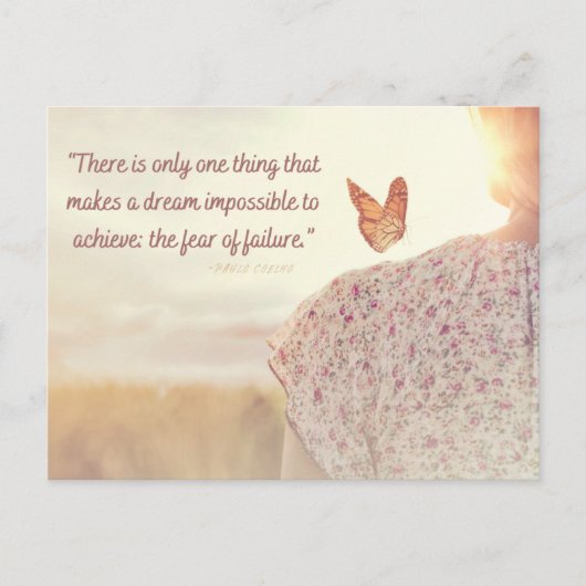Het briefkaart van het citaat Angst van Mislukking (Voorkant)