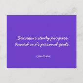Het Briefkaart van het Citaat van het succes en he (Voorkant)
