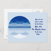 Het Briefkaart van het Citaat van Rumi. Oceaan (Voorkant / Achterkant)