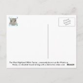 Het briefkaart van het Collectie van Westie (Achterkant)