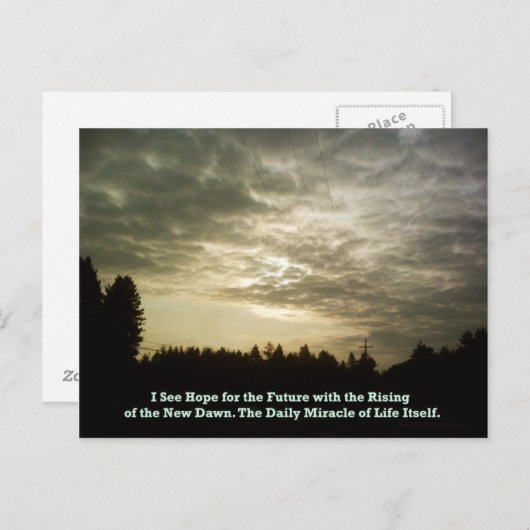 Het briefkaart van het dagelijks wonder (Voorkant / Achterkant)