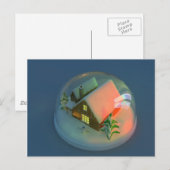 Het Briefkaart van het de sneeuwwereldbol van het (Voorkant / Achterkant)