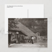 Het briefkaart van het dorp smithy sepia (Voorkant / Achterkant)