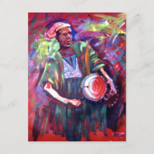 Het Briefkaart van het drummer-man door mojisola A