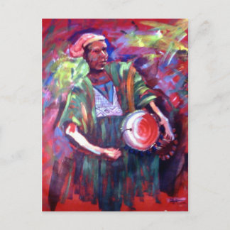 Het Briefkaart van het drummer-man door mojisola A