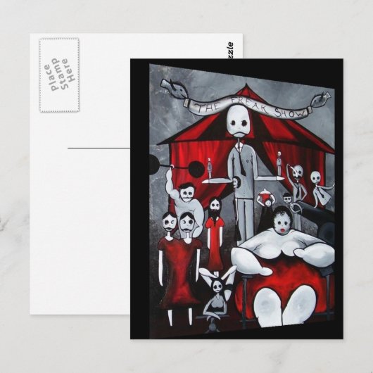 Het Briefkaart van het Freak-Show (Voorkant / Achterkant)