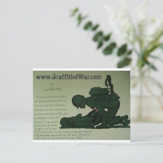 Het Briefkaart van het Gebed van de Dokter van het (Staand voorkant)