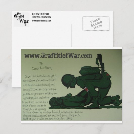 Het Briefkaart van het Gebed van de Dokter van het (Voorkant / Achterkant)