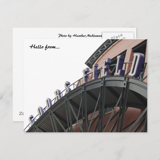 Het Briefkaart van het Gebied van Coors (Voorkant / Achterkant)