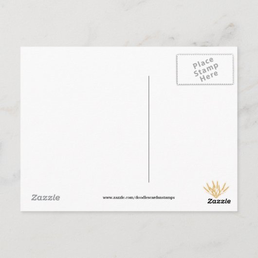 Het briefkaart van het gedicht van de Boeren (Achterkant)