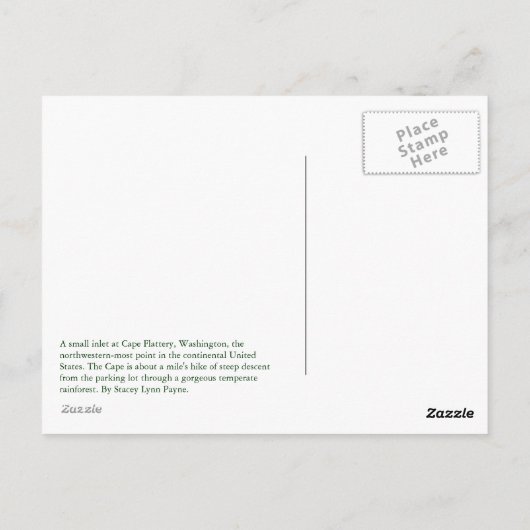 Het Briefkaart van het Gevlei van de kaap (Achterkant)