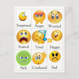 Het Briefkaart van het gevoel - PECS. De tekst kan