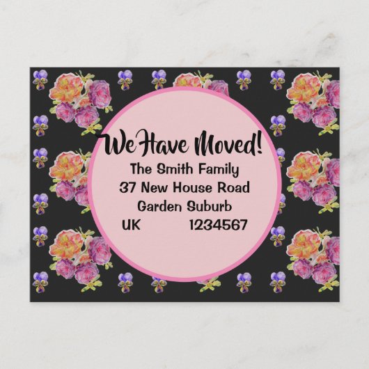 Het Briefkaart van het het Patroon van het roos Ni (Voorkant)