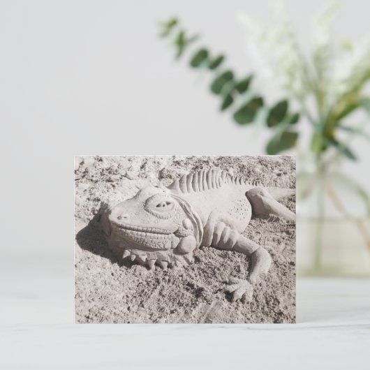 Het briefkaart van het het zandbeeldhouwwerk van (Staand voorkant)