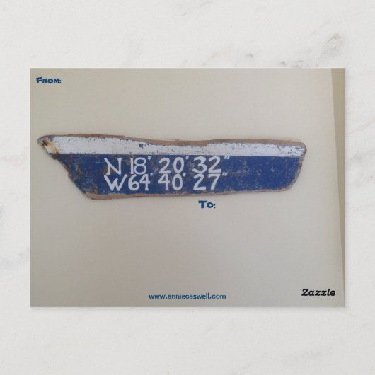 Het briefkaart van het het zandbeeldhouwwerk van (Achterkant)