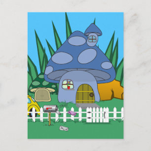Het Briefkaart van het Huis van de paddestoel