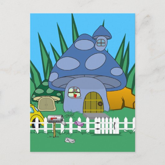 Het Briefkaart van het Huis van de paddestoel (Voorkant)