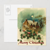 Het Briefkaart van het Huis van Kerstmis (Voorkant / Achterkant)