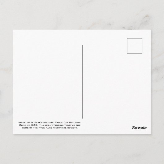 Het Briefkaart van het Hyde Park van de Historisch (Achterkant)