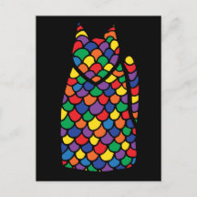 Het briefkaart van het Kat van de regenboog