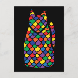 Het briefkaart van het Kat van de regenboog