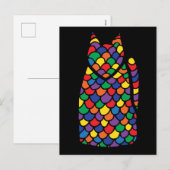 Het briefkaart van het Kat van de regenboog (Voorkant / Achterkant)