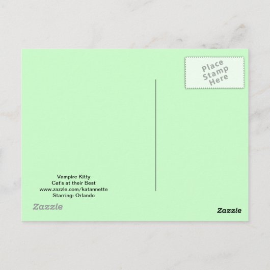 Het Briefkaart van het Kat van de vampier (Achterkant)