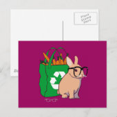 Het Briefkaart van het Konijntje van Hipster (Voorkant / Achterkant)