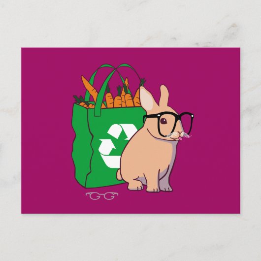 Het Briefkaart van het Konijntje van Hipster (Voorkant)