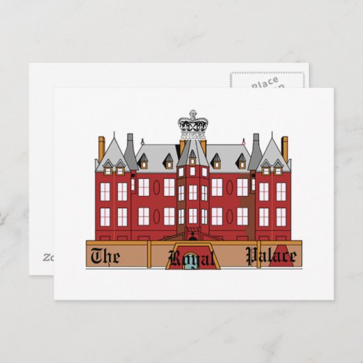 Het Briefkaart van het koninklijk paleis (Voorkant / Achterkant)