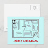 Het Briefkaart van het Labyrint van Kerstmis (Voorkant / Achterkant)