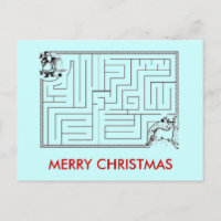 Het Briefkaart van het Labyrint van Kerstmis