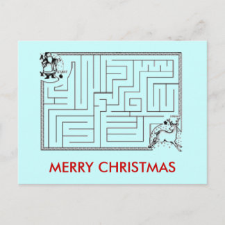 Het Briefkaart van het Labyrint van Kerstmis