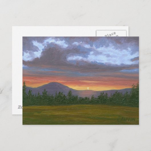 Het Briefkaart van het landschap van de Berg van (Voorkant / Achterkant)