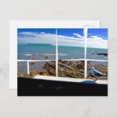 Het briefkaart van het Landschap van het zee (Voorkant / Achterkant)