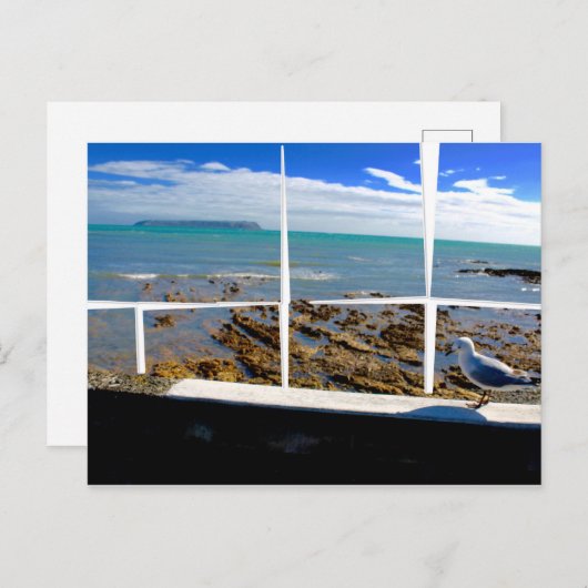 Het briefkaart van het Landschap van het zee (Voorkant / Achterkant)