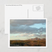 Het Briefkaart van het Landschap van Texas (Voorkant / Achterkant)